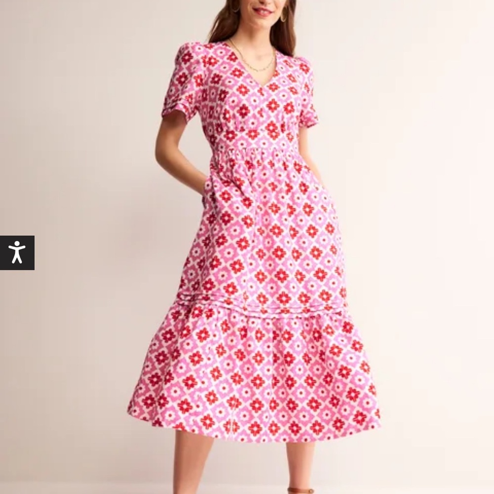 Boden NWT Eve Linen Midi Dress
